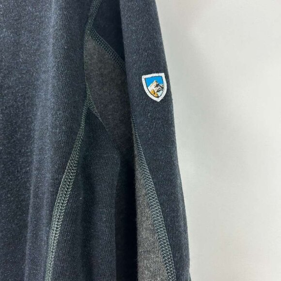 Kuhl Men's XL Revel Fleece Sweater Black Gray 1/4 Zip Pullover Outdoors Hiking - Picture 12 of 13